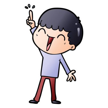 vektör çizim karikatür mutlu adam