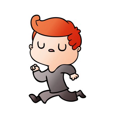 vektör çizim karikatür uzak adam