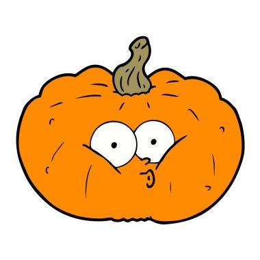 Çizgi film balkabağının vektör çizimi