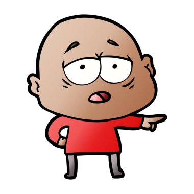 yorgun kel adam çizgi film