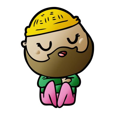 Sakallı çizgi film adamı.