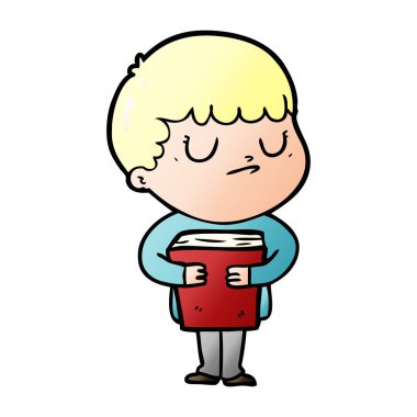 vektör çizim karikatür huysuz çocuk