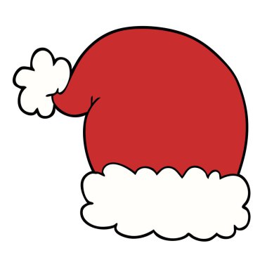 Çizgi film Noel şapkasının vektör çizimi