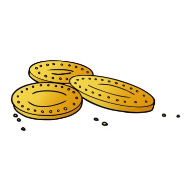 vektör çizim karikatür altın paralar