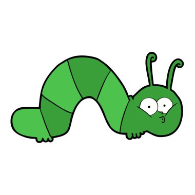 vektör çizim karikatür tırtıl