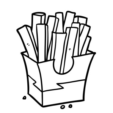 çizim için abur cubur patates kızartması