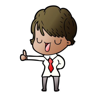 vektör çizim karikatür kadın söz