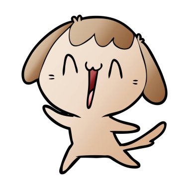 Çizgi film köpeğinin vektör çizimi