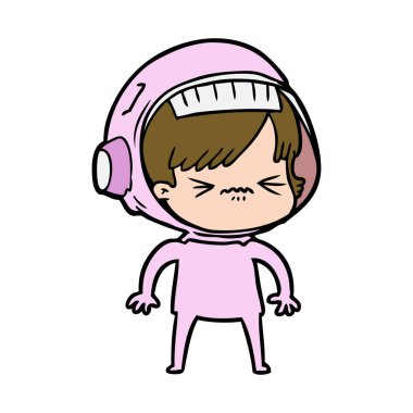 kızgın çizgi film alan kız