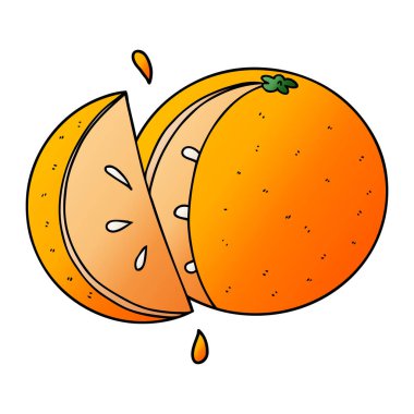 çizgi film turuncu vektör çizim