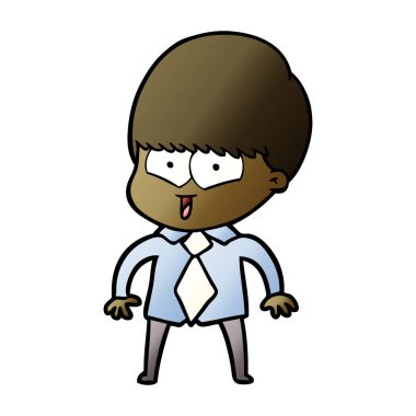 vektör çizim karikatür mutlu çocuk