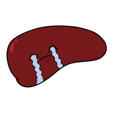 vektör çizim karikatür karaciğer