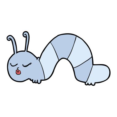 vektör çizim karikatür tırtıl