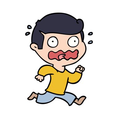 çizgi film adam tamamen stresli