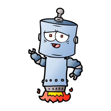 Çizgi film robotunun vektör çizimi