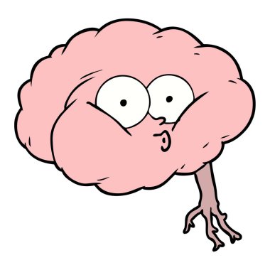 vektör çizim karikatür beyin