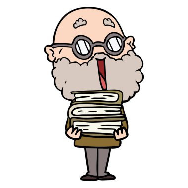 Sakallı neşeli adam çizgi film