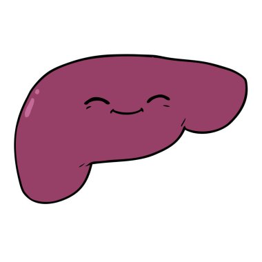 vektör çizim karikatür karaciğer