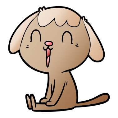 Çizgi film köpeğinin vektör çizimi