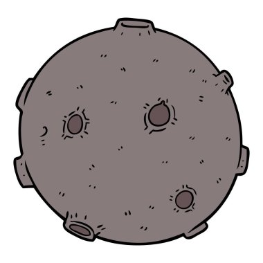 Çizgi film uydusunun vektör çizimi