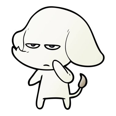 vektör çizim rahatsız çizgi fil