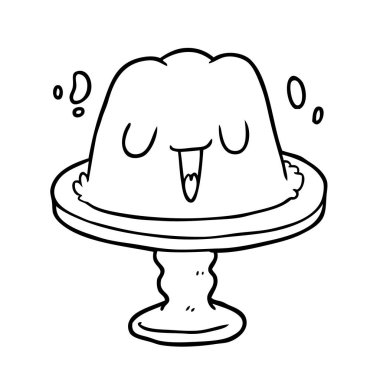 bir jöle wobbling plaka üzerinde çizgi çizme