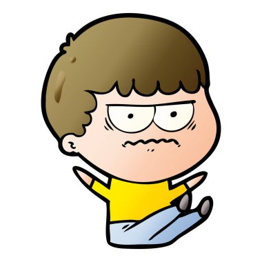 vektör çizim karikatür dostum rahatsız