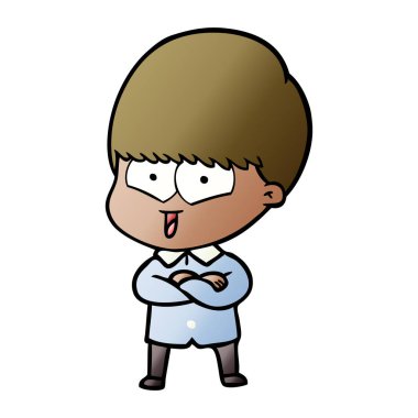 vektör çizim karikatür mutlu çocuk