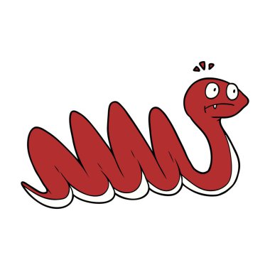 Çizgi film yılanının vektör çizimi