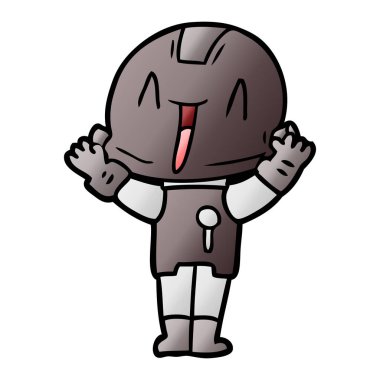 Çizgi film robotunun vektör çizimi