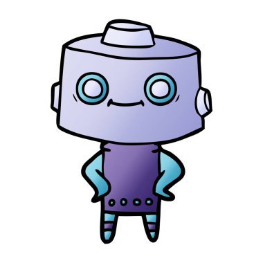 Çizgi film robotunun vektör çizimi