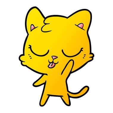 Çizgi film kedisinin vektör çizimi