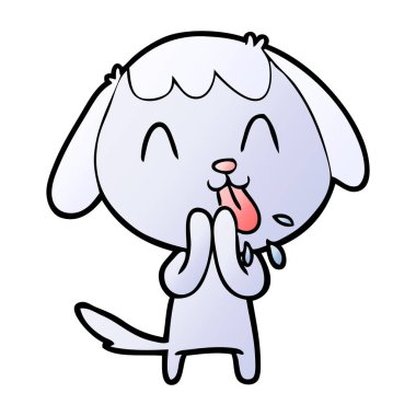 Çizgi film köpeğinin vektör çizimi