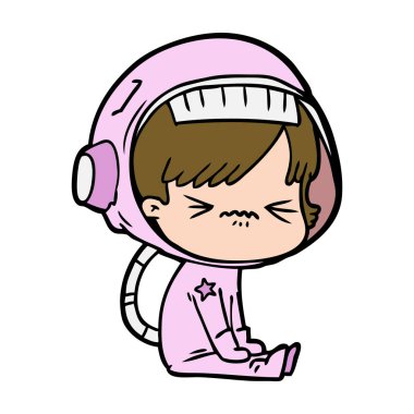 kızgın çizgi film alan kız