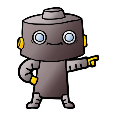 Çizgi film robotunun vektör çizimi