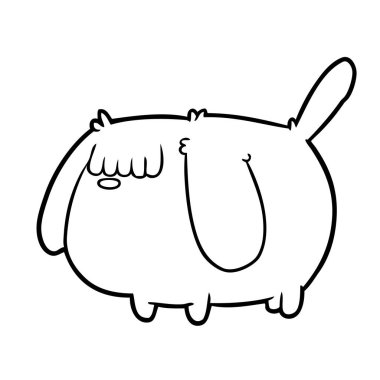 bir köpek sevimli komik çizgi çizme