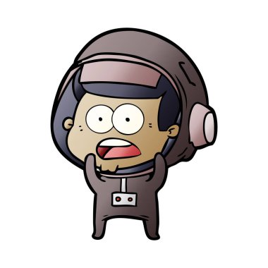 Çizgi film astronotunun vektör çizimi