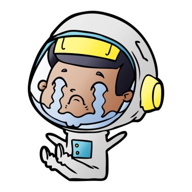 Çizgi film astronotunun vektör çizimi