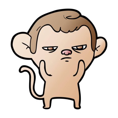 Çizgi film maymununun vektör çizimi