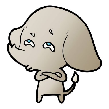 Çizgi film filinin vektör illüstrasyonu