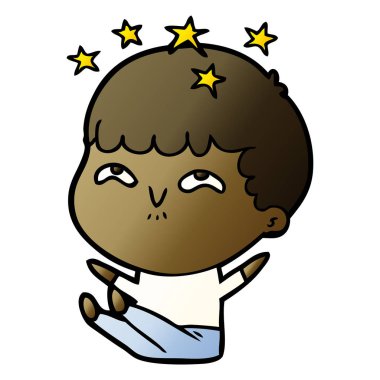 vektör çizim karikatür çocuk hayret