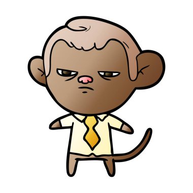 Çizgi film maymununun vektör çizimi