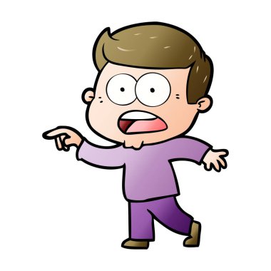 vektör çizim karikatür dostum şok