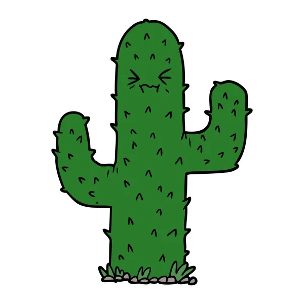 Illustrazione Vettoriale Del Cactus Dei Cartoni Animati — Vettoriale Stock