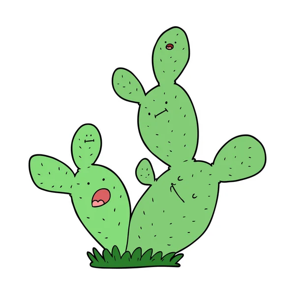 Ilustración Vectorial Cactus Dibujos Animados — Vector de stock