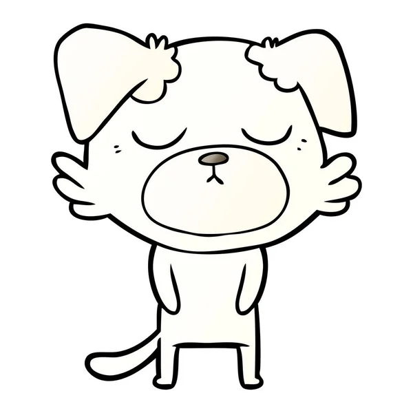 Vektorová Ilustrace Roztomilého Kresleného Psa — Stockový vektor