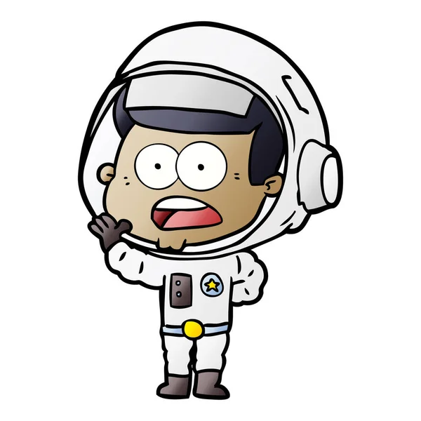 Ilustración Vectorial Del Astronauta Dibujos Animados — Vector de stock