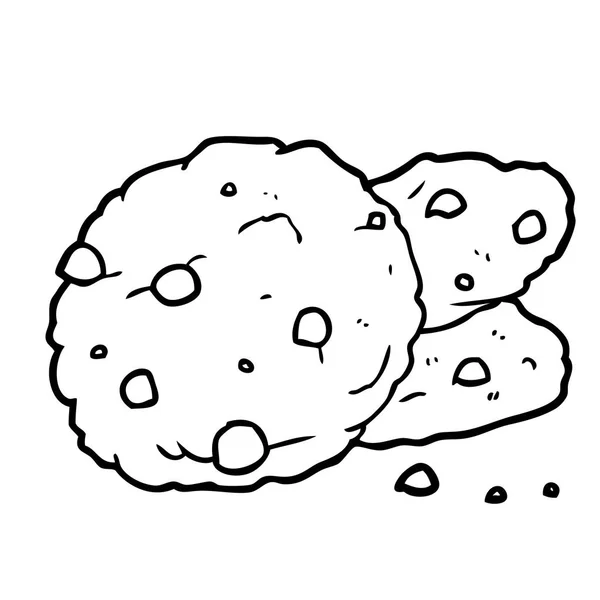 Line Drawing Cookies — Stock Vector