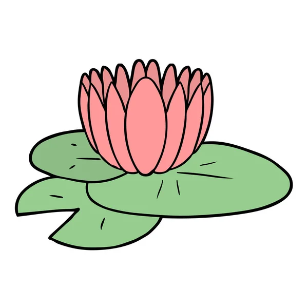 Vector Illustration Cartoon Water Lily — Stock Vector