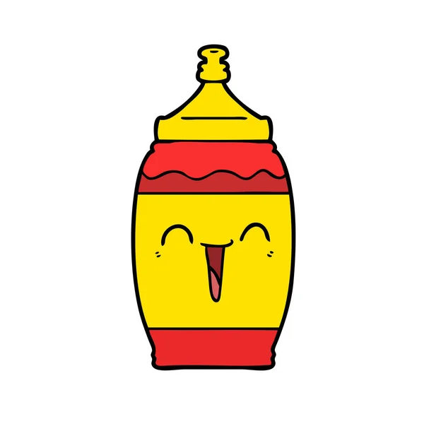 Dibujos Animados Feliz Bebida Deportiva — Archivo Imágenes Vectoriales